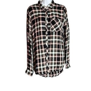 Kenneth Cole Reaction Plaid Button-Down Shirt, Size M